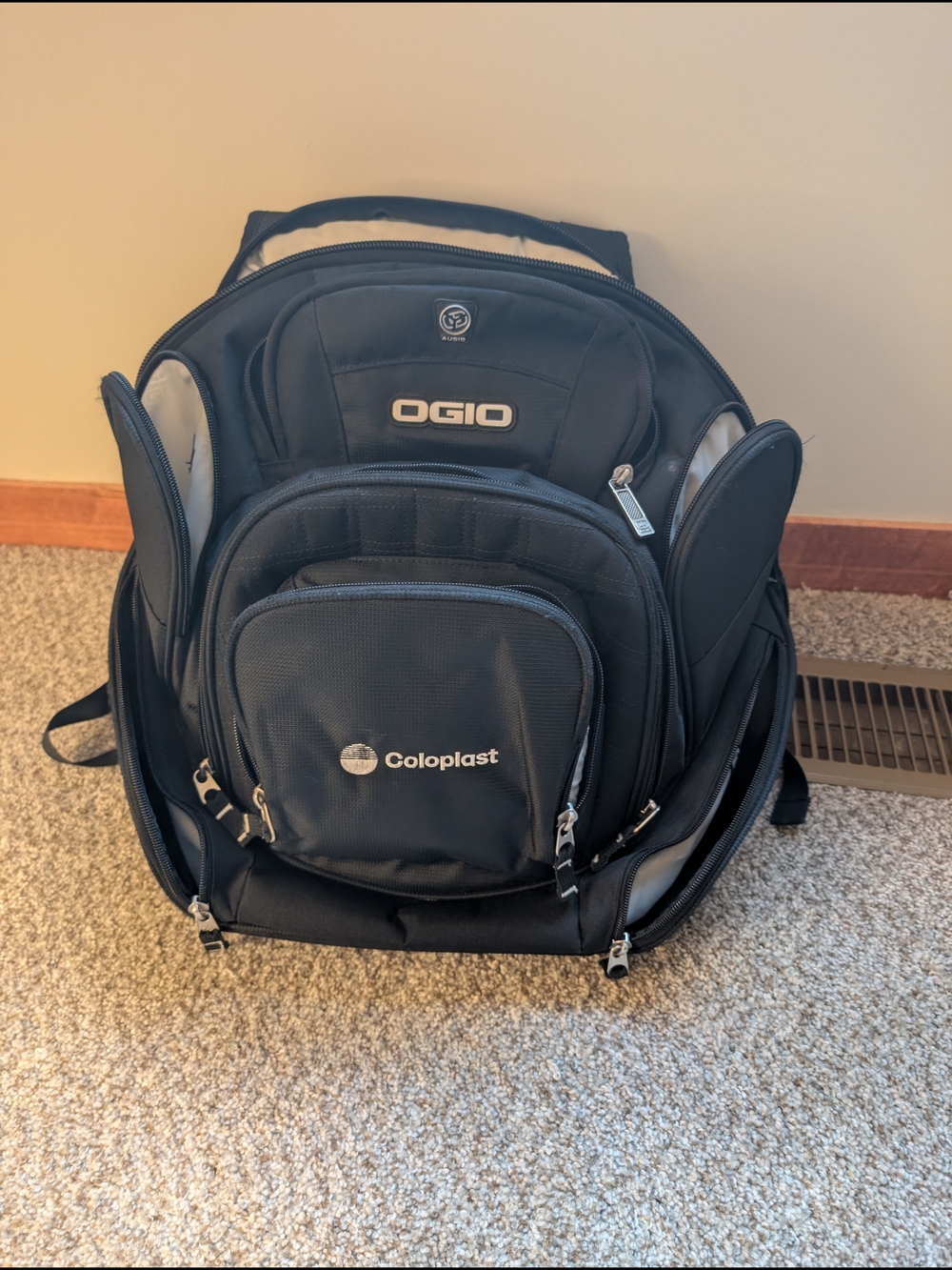 OGIO Black Men's Backpack with Coloplast Logo